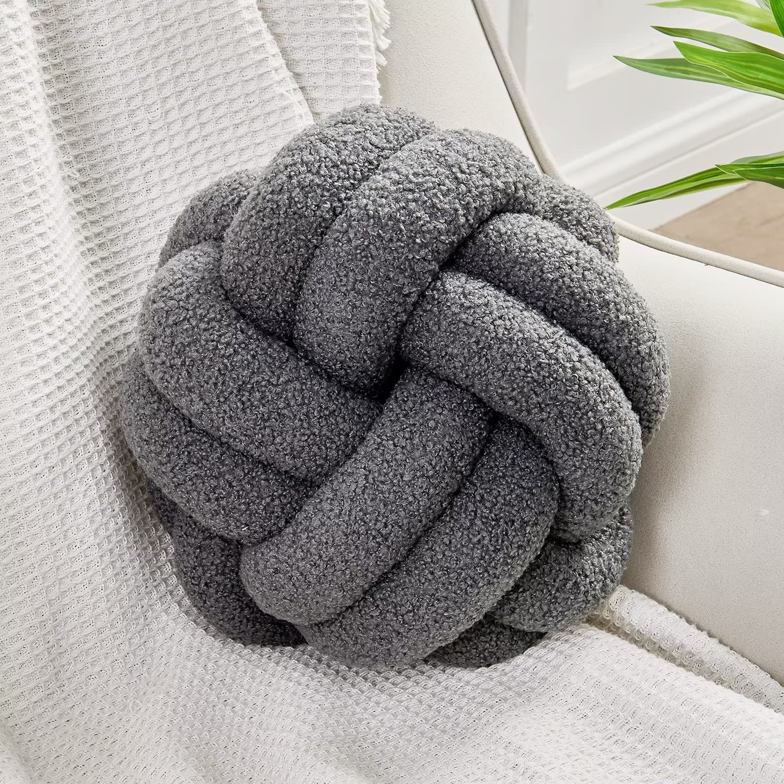 Uvvyui Almohada Anudada de Bola - Imagen 6