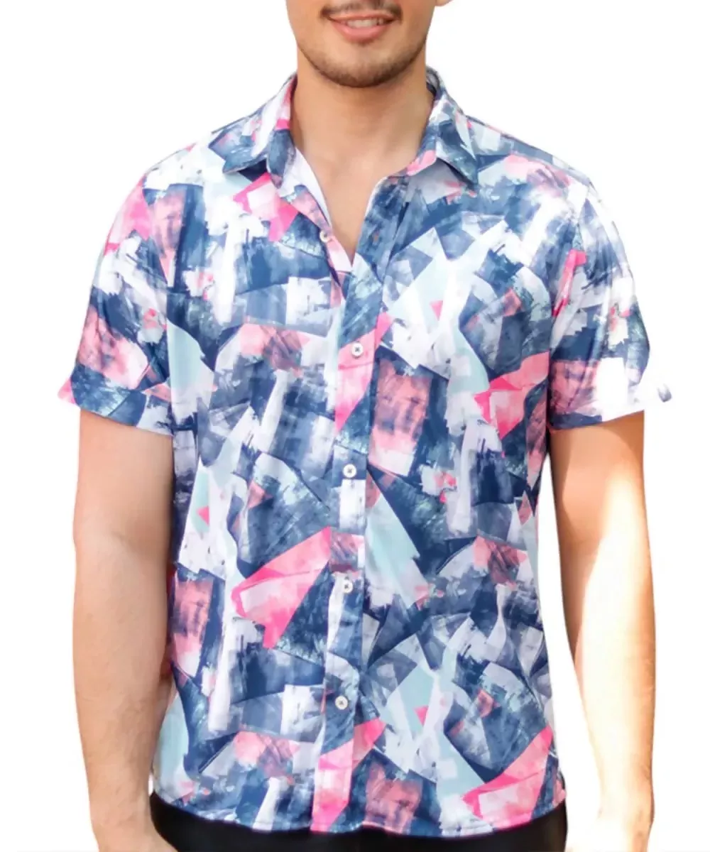 Camisa casual estampado multicolor para hombre
